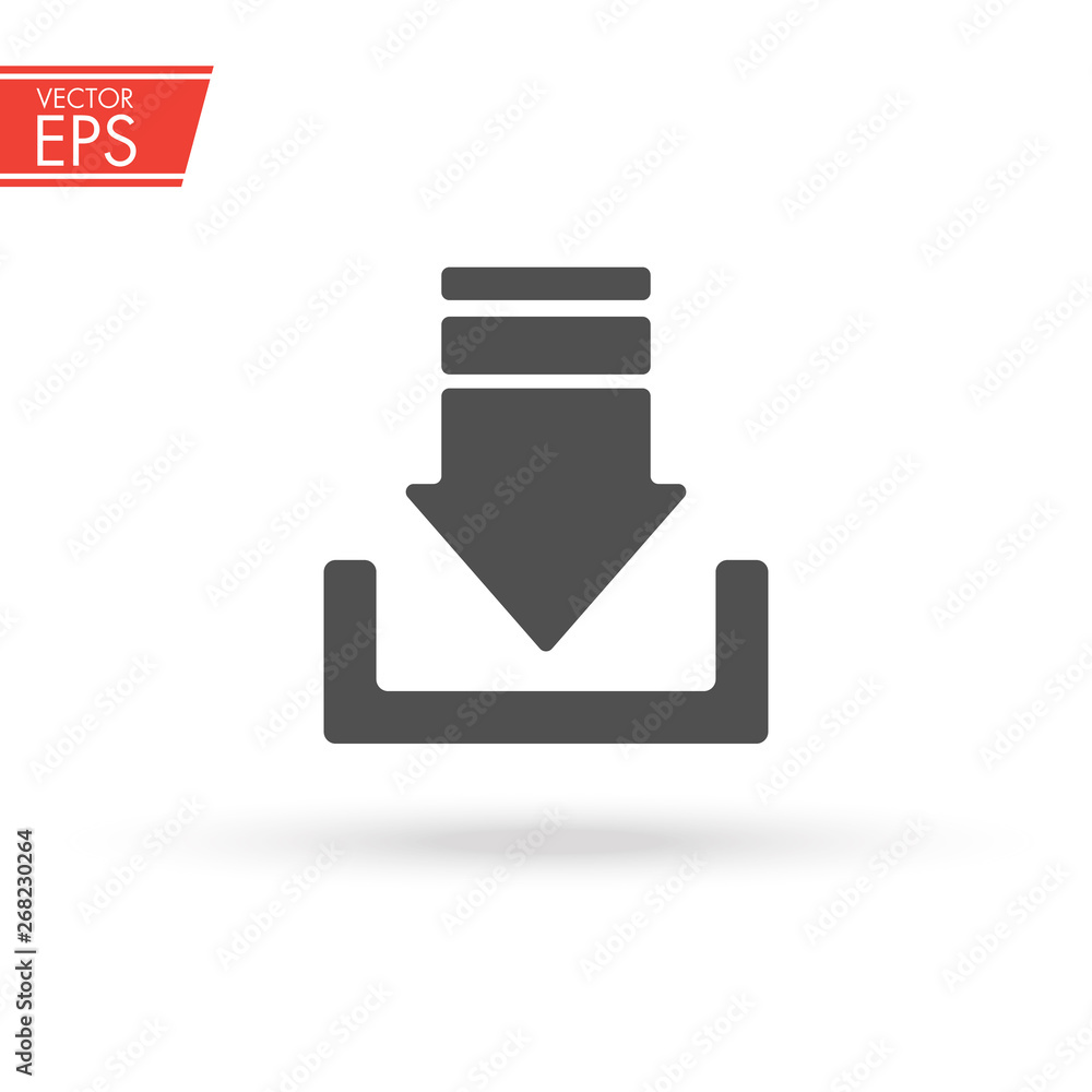 Poster download button icon. downloading file internet symbol. navigation site element.
