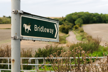 Sign to a country bridleway
