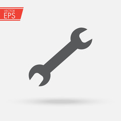 Wrench spanner and Service Tools icon. Gear and Wrench pictograph. Options and settings icon. Engineer repair of equipment mechanical sign. Maintenance symbol - spanner and cogwheel. Car repair vector