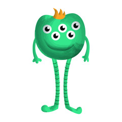 Cute Crazy Monster Character