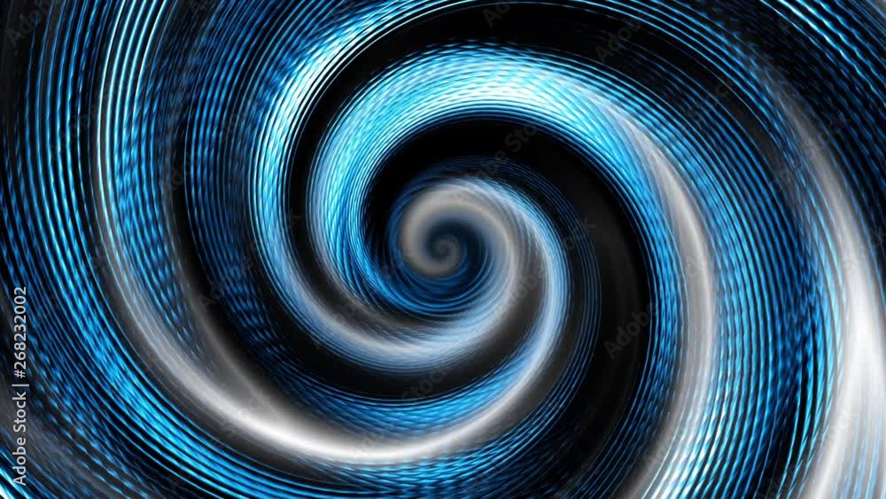Poster Endless spinning futuristic Spiral. Seamless looping footage. Abstract helix.
