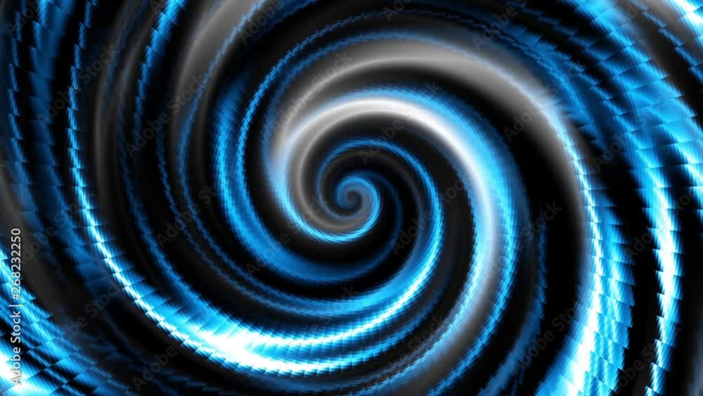Poster Endless spinning futuristic Spiral. Seamless looping footage. Abstract helix.