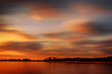 Sunset over Dnipro