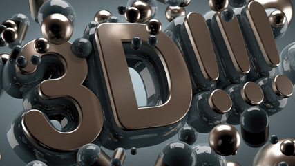 Abstract slogan background. 3d illustration, 3d rendering.