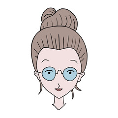 woman head illustration