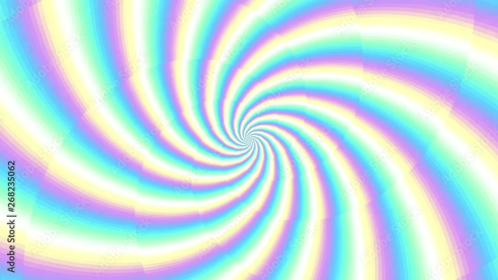 Poster Endless spinning futuristic Spiral. Seamless looping footage. Abstract helix.
