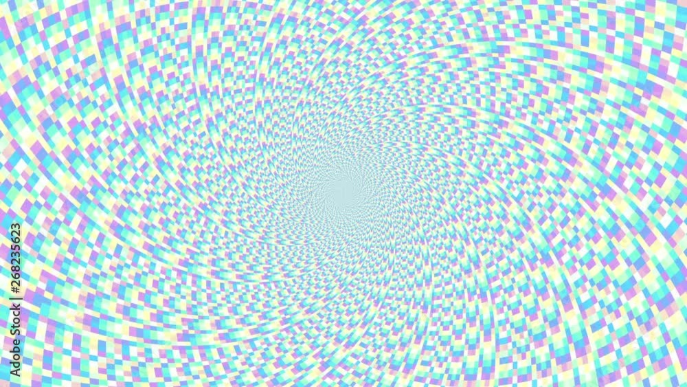 Poster Endless spinning futuristic Spiral. Seamless looping footage. Abstract helix.
