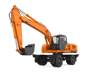 Excavator Isolated