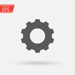 Gear icon. Engineering mechanism. Symbol of mechanization. Machinery industrial technology sign. Progress concept illustration. Option and settings sign.