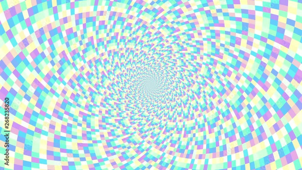 Poster Endless spinning futuristic Spiral. Seamless looping footage. Abstract helix.