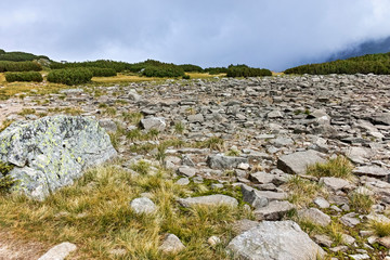 Landscape from Route to climbing a Musala peak, Rila mountain, Bulgaria