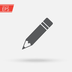 Pencil edit icon. Symbol of writing and editing. Sign of the writer. An emblem for entering information. A sign for editing data in applications.