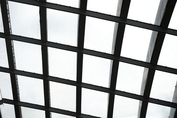 Glass windows in the form of  grid, London