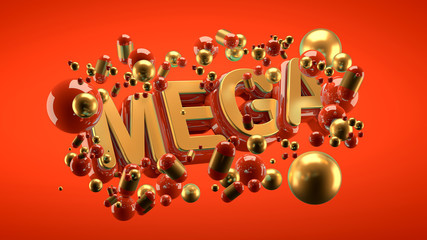 Abstract slogan background. 3d illustration, 3d rendering.