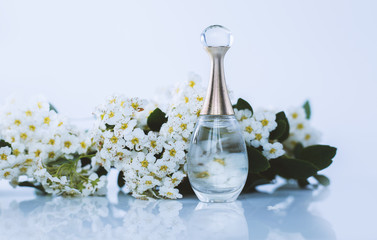 female perfume with white flowers