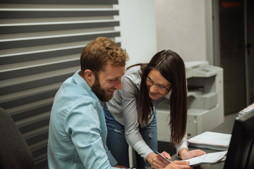 Boss and a worker in the office