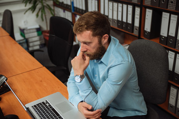 Businessman work in his office