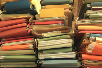 Stacked office files