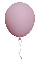 pink balloon, isolated on white background, Valentine's Day celebrations, honor the celebration,