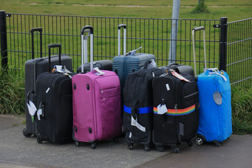 Small travel suitcases