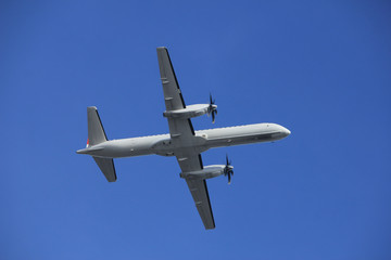 Bottom of an airplane