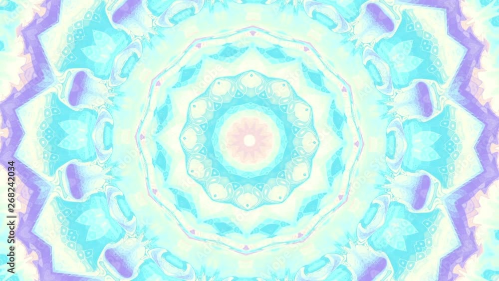 Poster spinning abstract magic circle. esoteric cosmic mandala. loop footage.