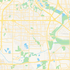 Fototapeta na wymiar Empty vector map of Irving, Texas, USA