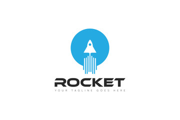 Obraz premium Rocket Logo and icon vector illustration design template