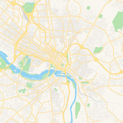 Empty vector map of Richmond, Virginia, USA