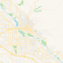 Fototapeta na wymiar Empty vector map of Boise, Idaho, USA
