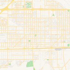 Empty vector map of Fontana, California, USA