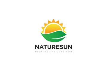 sun logo and icon vector illustration design template