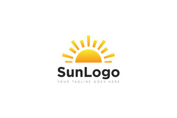sun logo and icon vector illustration design template