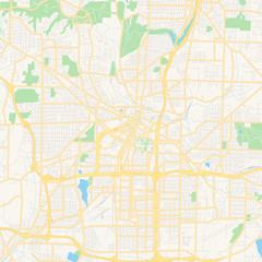 Empty vector map of Akron, Ohio, USA