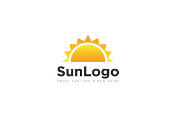 Obraz premium sun logo and icon vector illustration design template