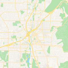 Empty vector map of Huntsville, Alabama, USA