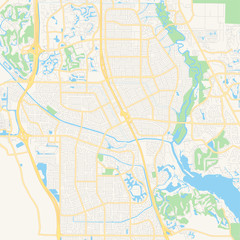 Empty vector map of Port St. Lucie, Florida, USA