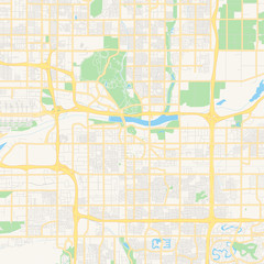Empty vector map of Tempe, Arizona, USA