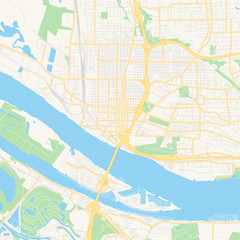 Empty vector map of Vancouver, Washington, USA