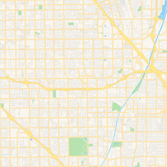 Empty vector map of Garden Grove, California, USA