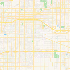 Empty vector map of Ontario, California, USA