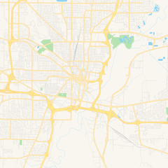 Empty vector map of Jackson, Mississippi, USA