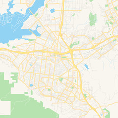 Empty vector map of Corona, California, USA