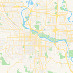 Empty vector map of Eugene, Oregon, USA
