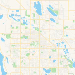 Empty vector map of Fort Collins, Colorado, USA