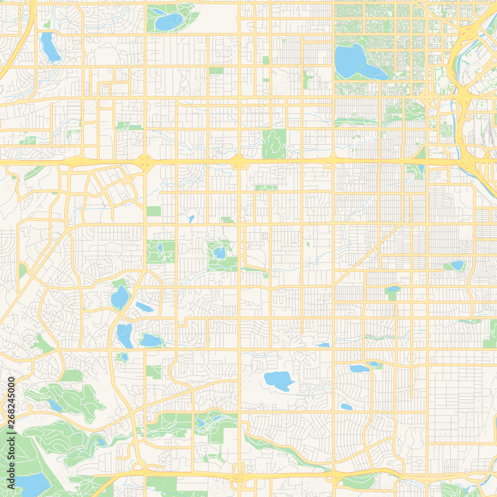 Sticker empty vector map of lakewood, colorado, usa