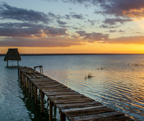 Obraz premium Lake sunset