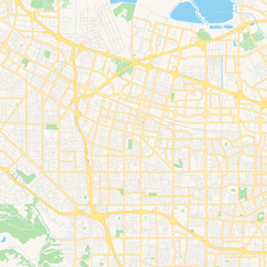 Empty vector map of Sunnyvale, California, USA