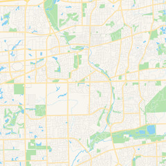 Empty vector map of Naperville, Illinois, USA