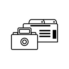 webpage template with camera photographic